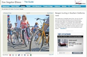 Flying Pigeon LA's "Get Sum Dim Sum Ride" in the LA Times' activity guide.