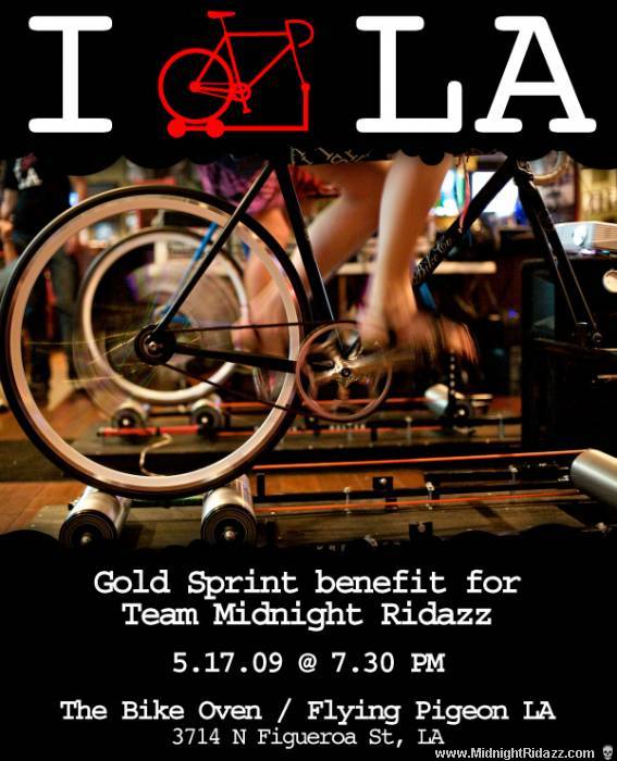 I Gold Sprint LA is a goldsprint race to raise money for the AIDS/Life Cycle.