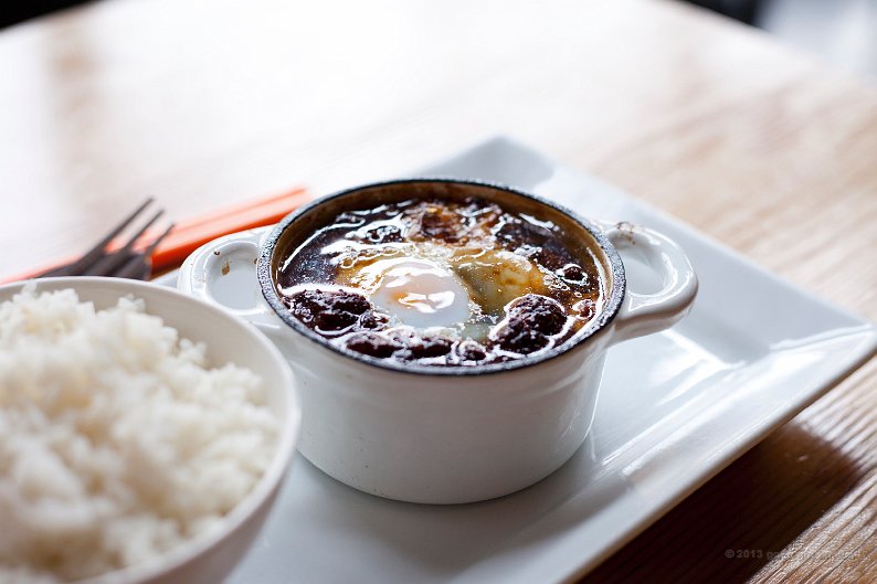 Black pepper confit with eggs is one of Good Girl Dinette's new breakfast dishes.