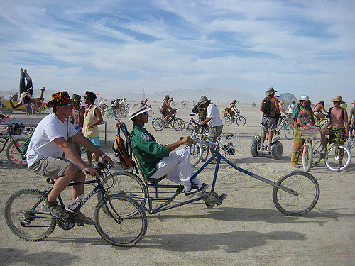 Playa bikes! The best way to get around. Image by Flickr user JahFae.